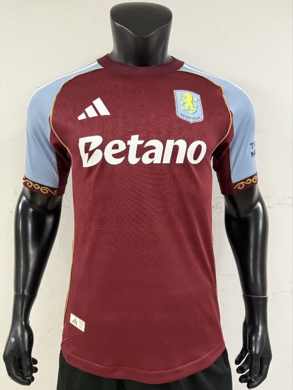Thailand Quality(AAA) 25/26 Aston Villa Home Soccer Jersey (Player)