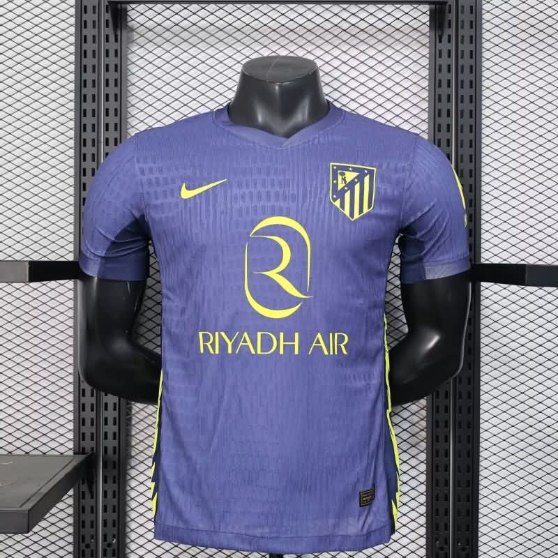 Thailand Quality(AAA) 25/26 Atletico Madrid Away Soccer Jersey (Player)
