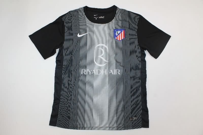 Thailand Quality(AAA) 25/26 Atletico Madrid Goalkeeper Black Soccer Jersey
