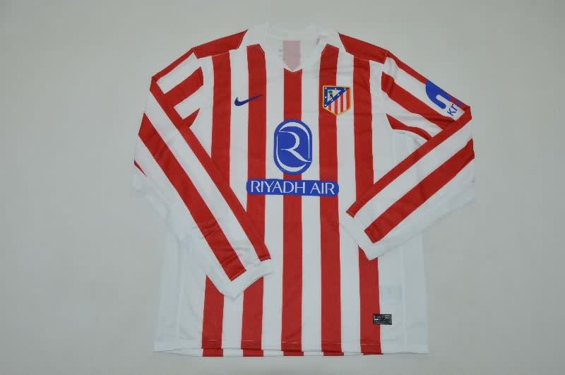 Thailand Quality(AAA) 25/26 Atletico Madrid Home Long Sleeve Soccer Jersey