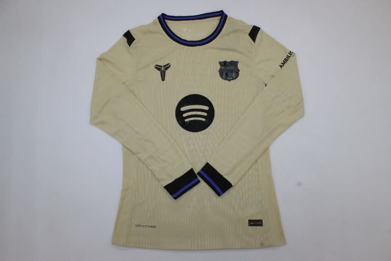 Thailand Quality(AAA) 25/26 Barcelona Away Long Sleeve Soccer Jersey (Player)