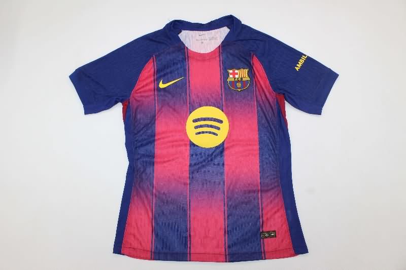 Thailand Quality(AAA) 25/26 Barcelona Home Soccer Jersey (Player)