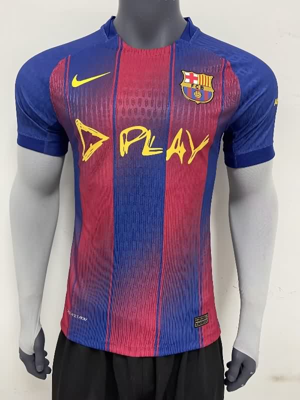 Thailand Quality(AAA) 25/26 Barcelona Home Soccer Jersey (Player) Sponsor