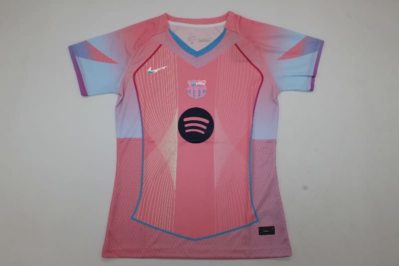 Thailand Quality(AAA) 25/26 Barcelona Pink Women Soccer Jersey