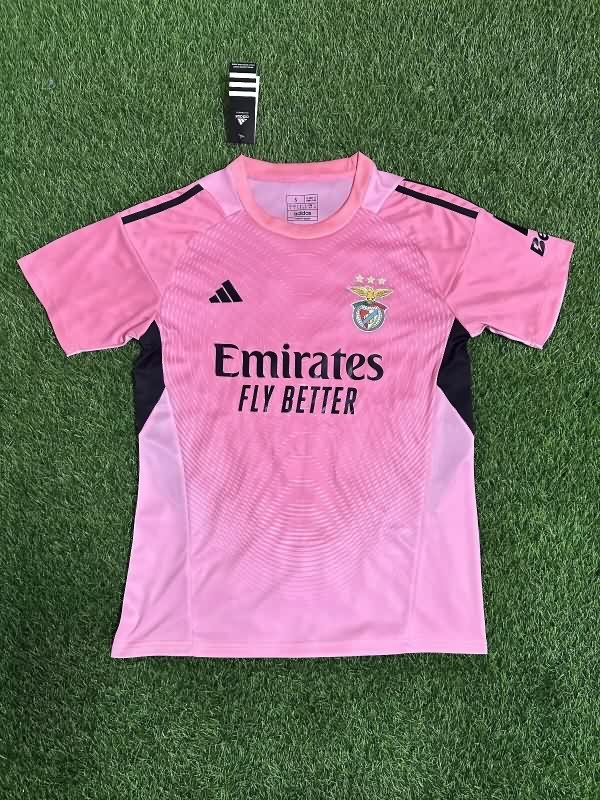 Thailand Quality(AAA) 25/26 Benfica Goalkeeper Pink Soccer Jersey