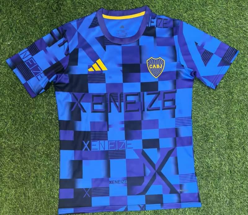 Thailand Quality(AAA) 2025 Boca Juniors Training Soccer Jersey 02