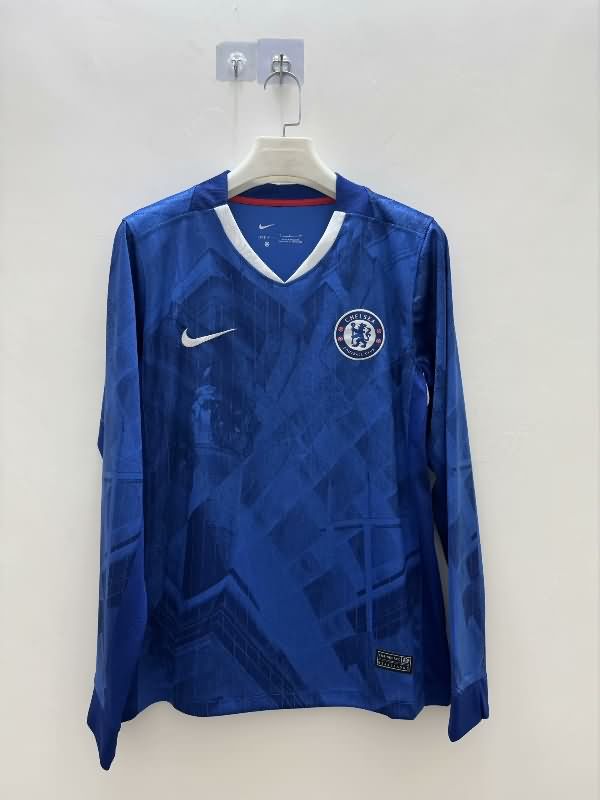 Thailand Quality(AAA) 25/26 Chelsea Home Long Sleeve Soccer Jersey