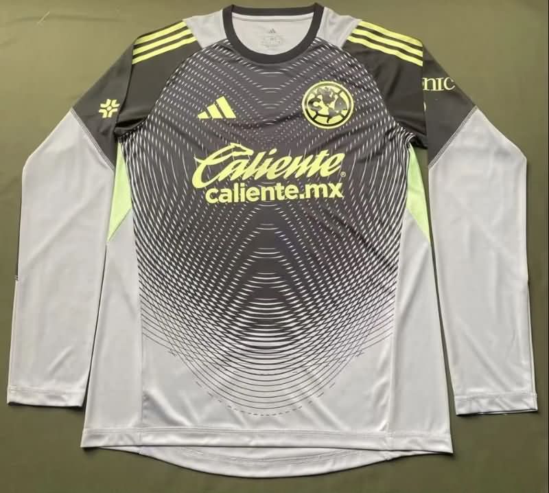 Thailand Quality(AAA) 25/26 Club America Goalkeeper Grey Long Sleeve Soccer Jersey