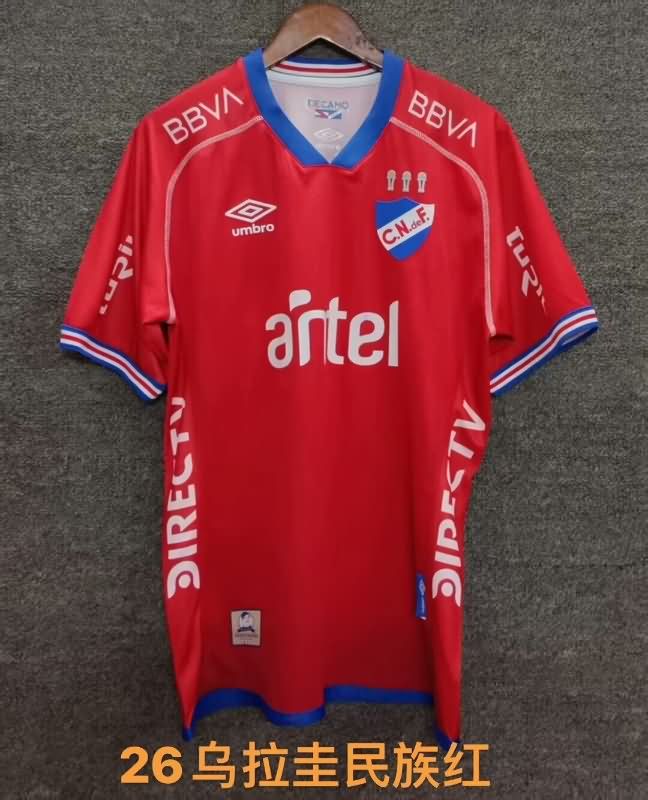 Thailand Quality(AAA) 2025 Club Nacional Red Soccer Jersey