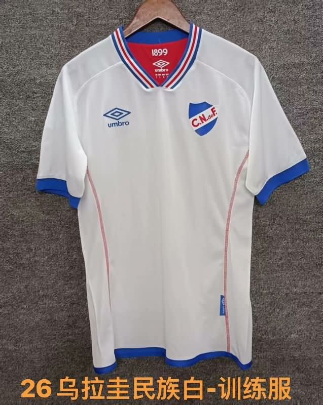 Thailand Quality(AAA) 2025 Club Nacional White Soccer Jersey