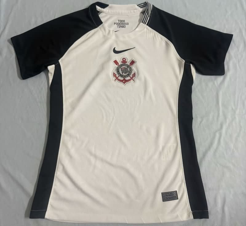 Thailand Quality(AAA) 2025 Corinthians Home Women Soccer Jersey