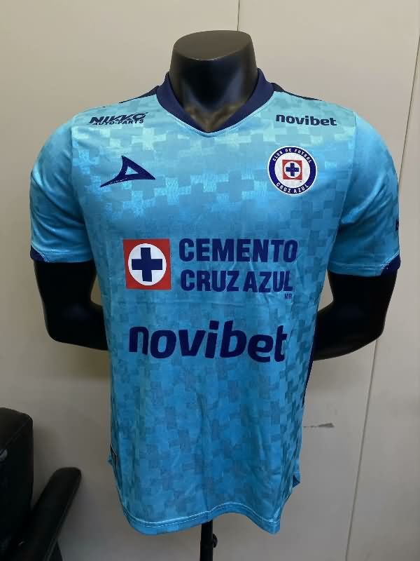 Thailand Quality(AAA) 25/26 Cruz Azul Goalkeeper Blue Soccer Jersey