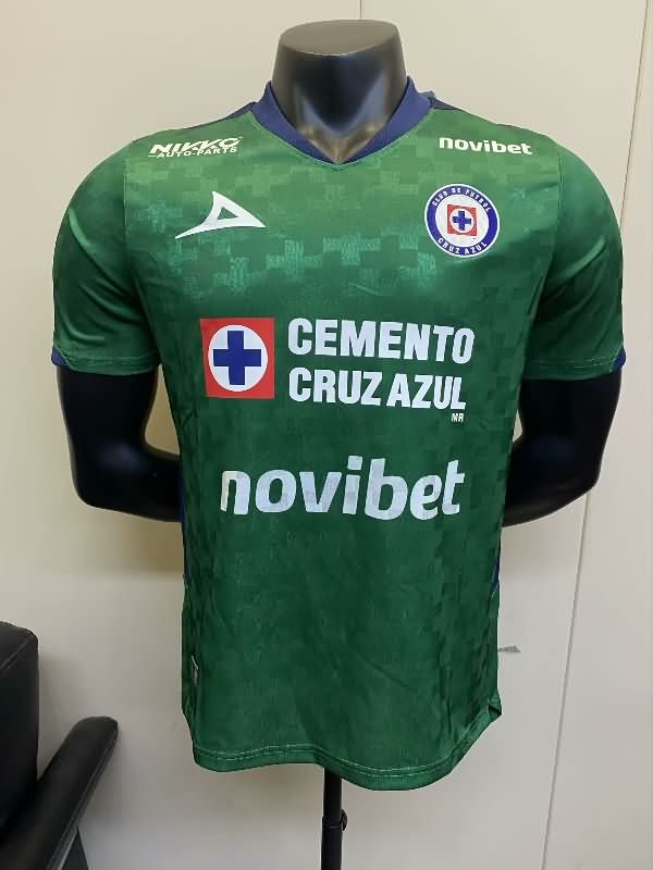 Thailand Quality(AAA) 25/26 Cruz Azul Goalkeeper Green Soccer Jersey