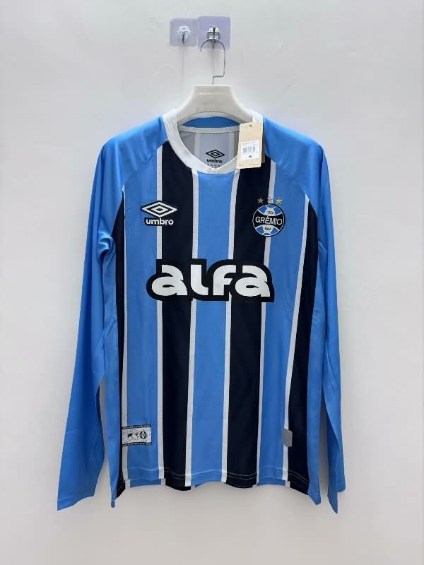 Thailand Quality(AAA) 2025 Gremio Home Long Sleeve Soccer Jersey