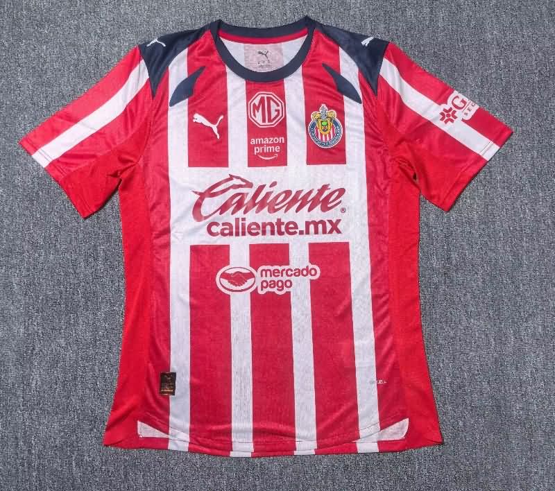 Thailand Quality(AAA) 25/26 Guadalajara Home Soccer Jersey (Player)