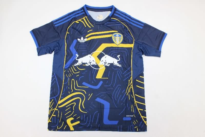 Thailand Quality(AAA) 25/26 Leeds United Dark Blue Soccer Jersey