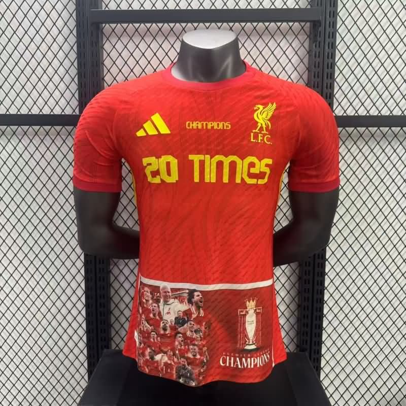 Thailand Quality(AAA) 2025 Liverpool Champion Special Soccer Jersey (Player)