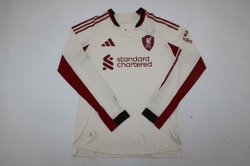 Thailand Quality(AAA) 25/26 Liverpool Away Long Sleeve Soccer Jersey (Player)