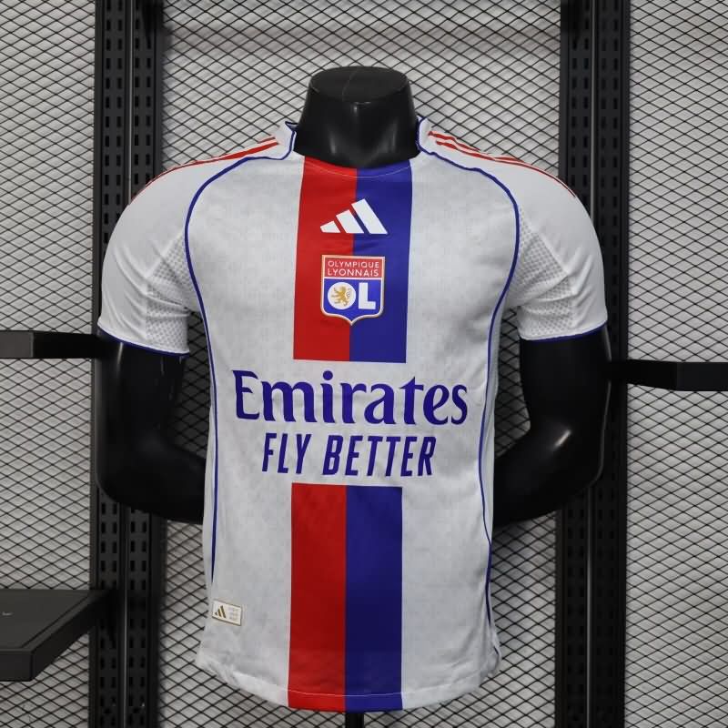 Thailand Quality(AAA) 25/26 Lyon Home Soccer Jersey (Player)