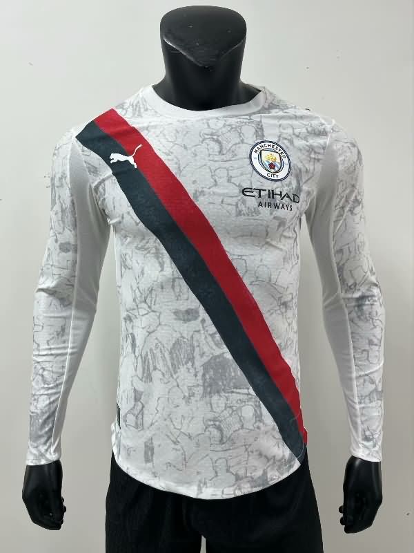 Thailand Quality(AAA) 25/26 Manchester City Away Long Sleeve Soccer Jersey (Player) Leaked