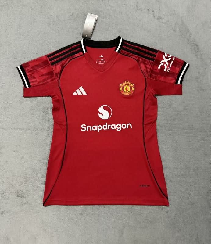 Thailand Quality(AAA) 25/26 Manchester United Home Women Soccer Jersey Leaked