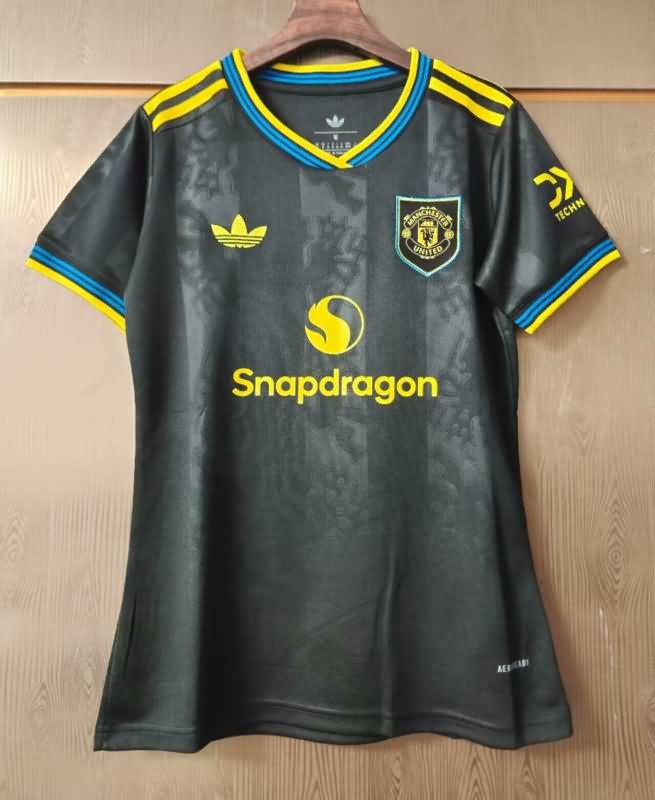 Thailand Quality(AAA) 25/26 Manchester United Third Women Soccer Jersey Leaked