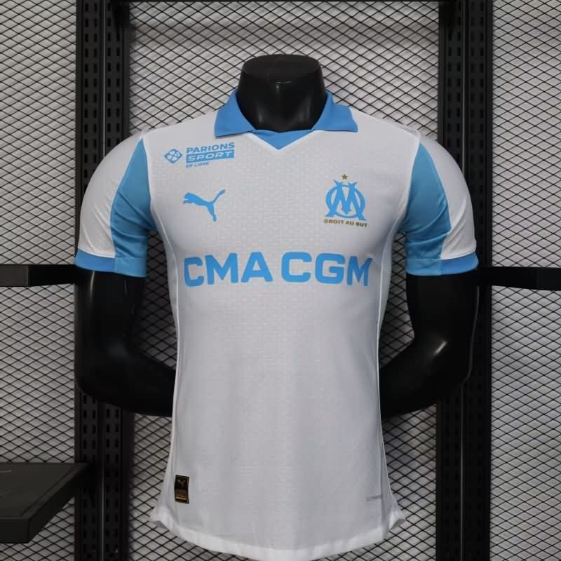 Thailand Quality(AAA) 25/26 Marseilles Home Soccer Jersey (Player)