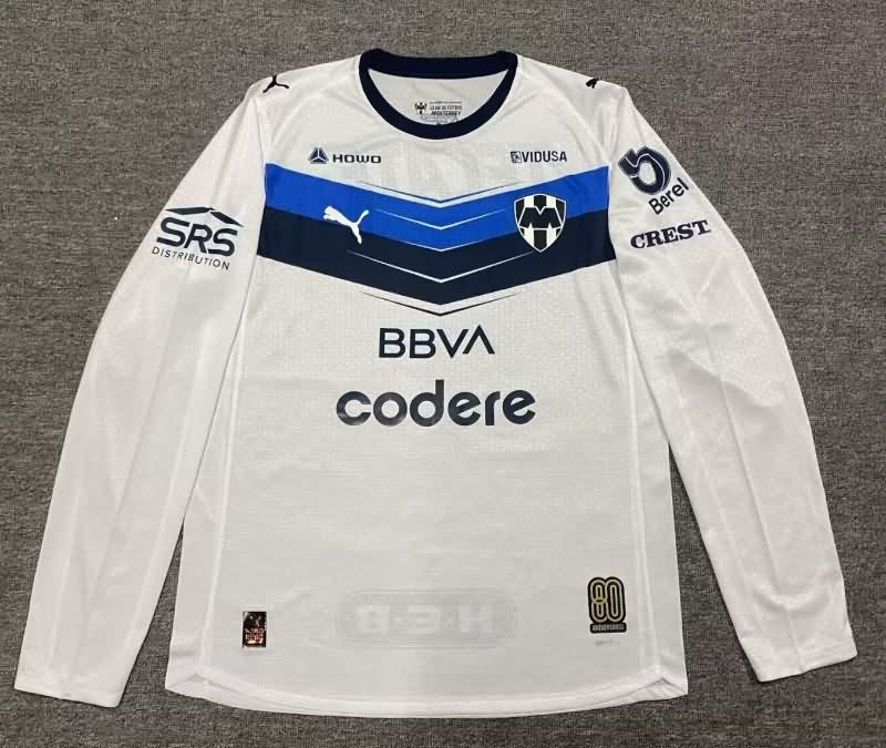 Thailand Quality(AAA) 25/26 Monterrey Away Long Sleeve Soccer Jersey (Player)