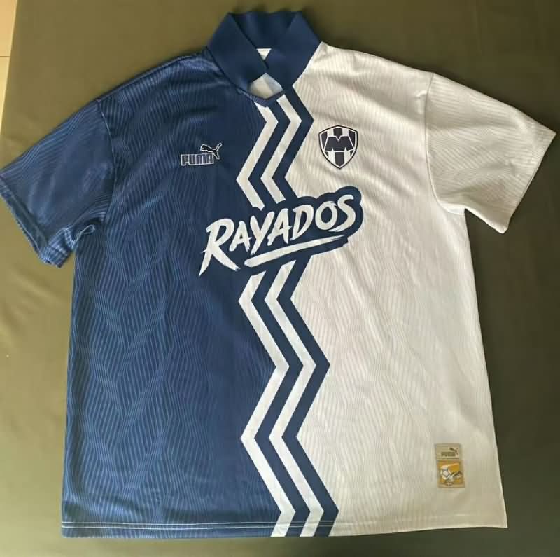 Thailand Quality(AAA) 25/26 Monterrey Dark Blue White Soccer Jersey