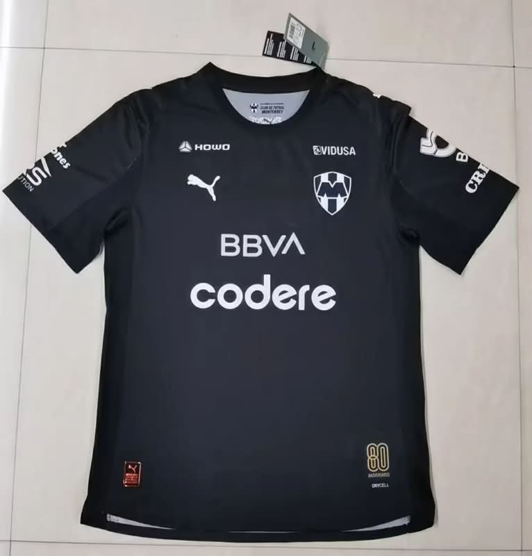 Thailand Quality(AAA) 25/26 Monterrey Goalkeeper Black Soccer Jersey (Player)