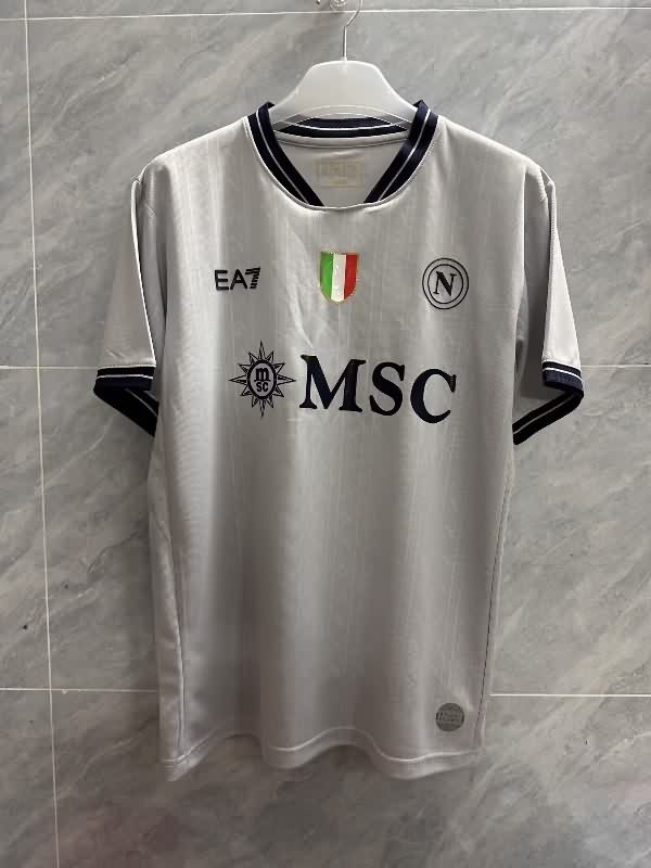 Thailand Quality(AAA) 25/26 Napoli Goalkeeper Grey Soccer Jersey