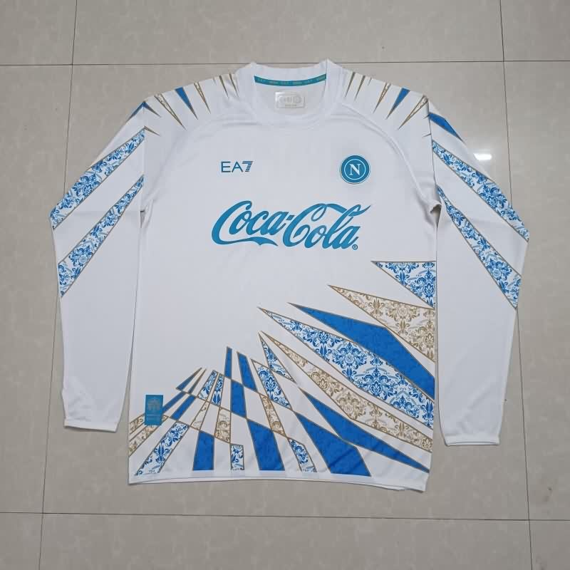 Thailand Quality(AAA) 25/26 Napoli Training Long Sleeve Soccer Jersey