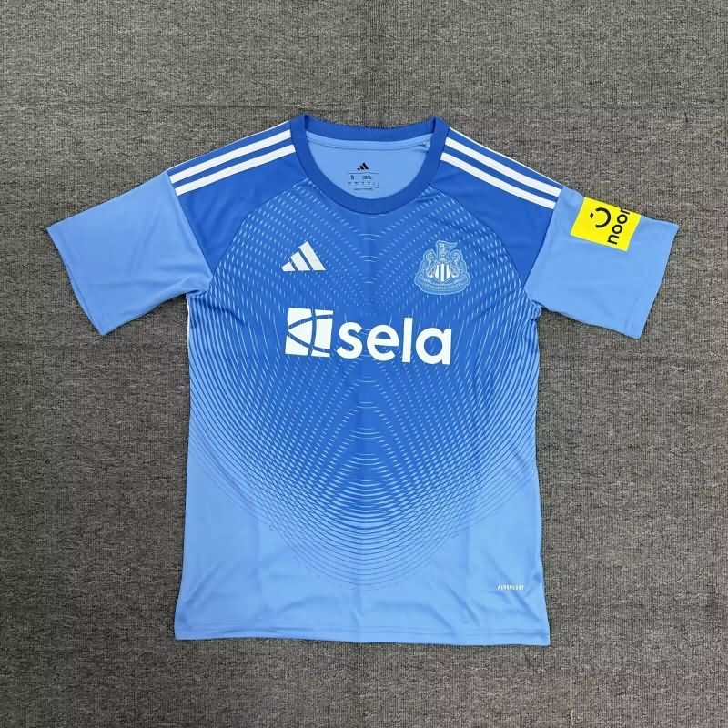 Thailand Quality(AAA) 25/26 Newcastle United Goalkeeper Blue Soccer Jersey