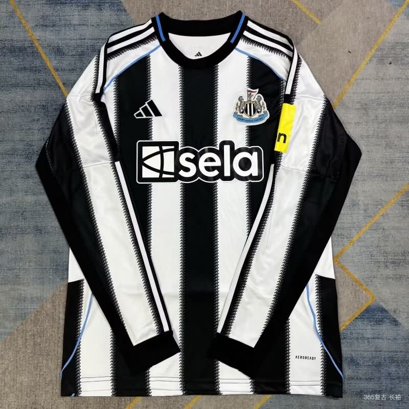 Thailand Quality(AAA) 25/26 Newcastle United Home Long Sleeve Soccer Jersey