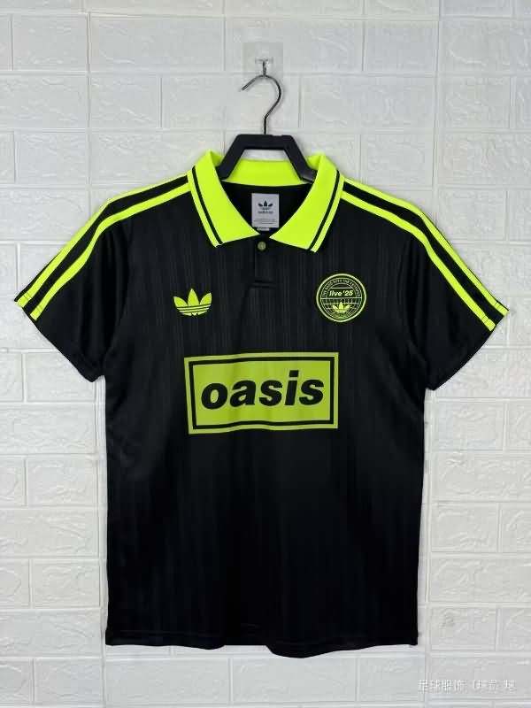 Thailand Quality(AAA) 2025 Oasis Black Soccer Jersey 02