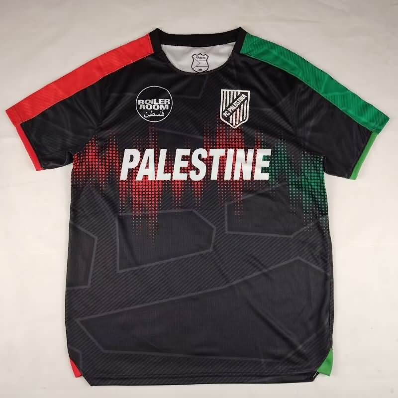 Thailand Quality(AAA) 2025 Palestino Black Soccer Jersey