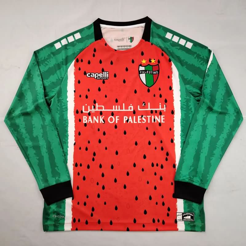 Thailand Quality(AAA) 2025 Palestino Third Long Sleeve Soccer Jersey