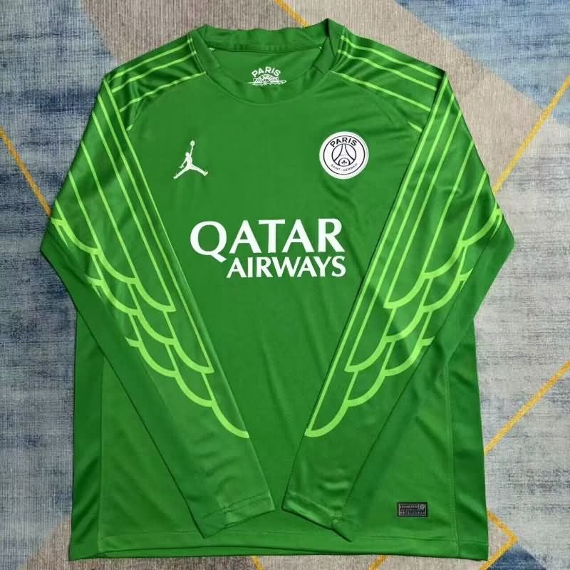 Thailand Quality(AAA) 25/26 Paris St Germain Goalkeeper Green Long Sleeve Soccer Jersey