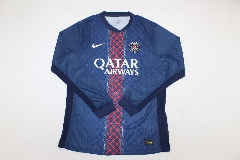 Thailand Quality(AAA) 25/26 Paris St Germain Home Long Sleeve Soccer Jersey (Player)