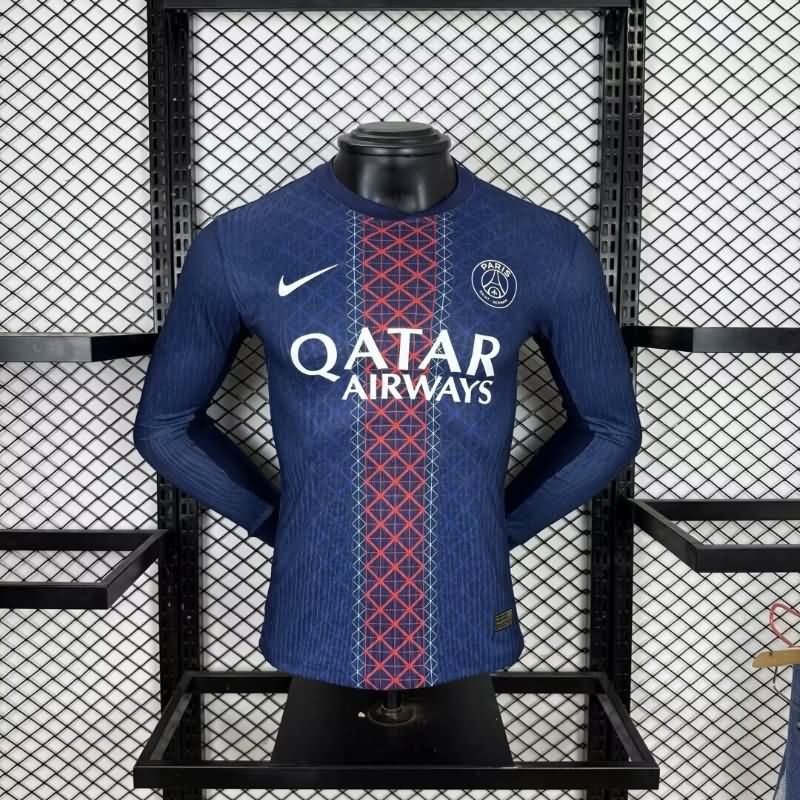 Thailand Quality(AAA) 25/26 Paris St Germain Home Long Sleeve Soccer Jersey (Player) Leaked
