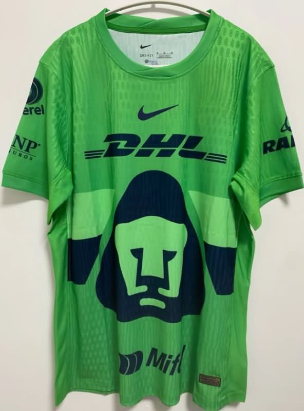 Thailand Quality(AAA) 25/26 Pumas UNAM Goalkeeper Green Soccer Jersey (Player)
