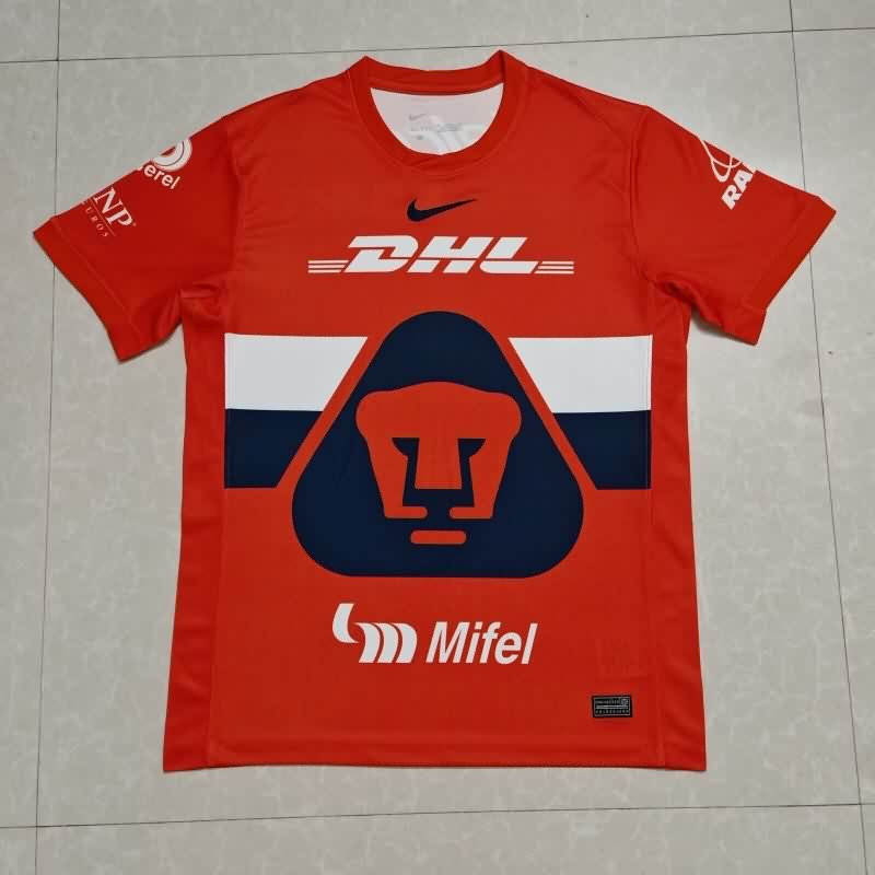 Thailand Quality(AAA) 25/26 Pumas UNAM Goalkeeper Orange Soccer Jersey