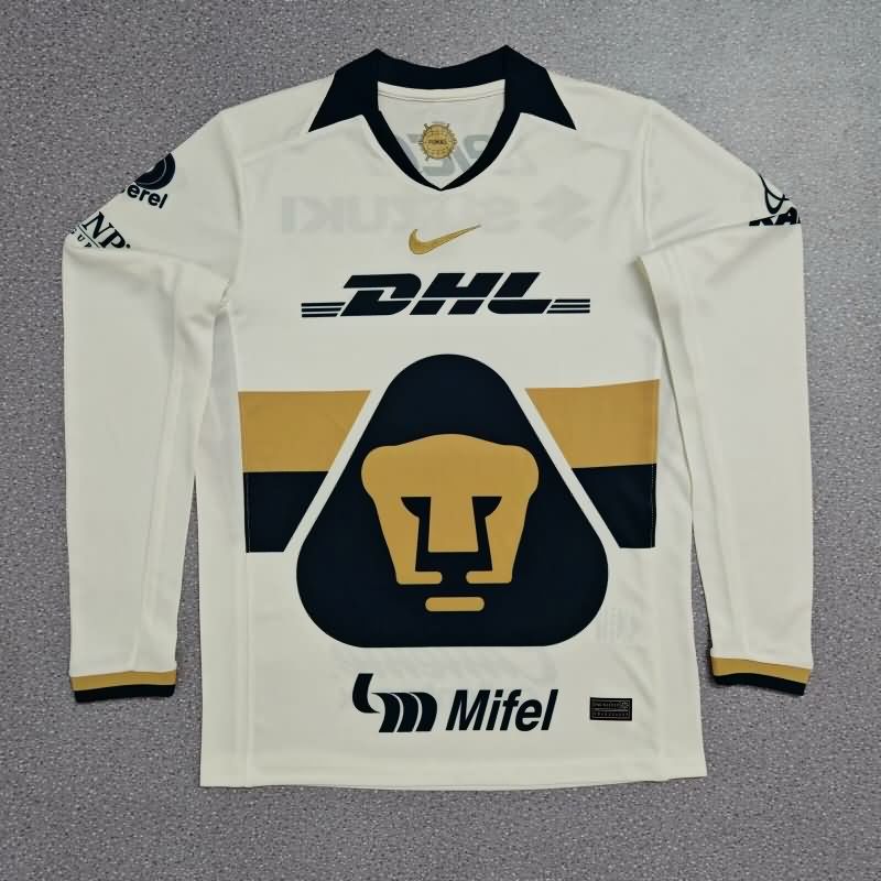 Thailand Quality(AAA) 25/26 Pumas UNAM Home Long Sleeve Soccer Jersey