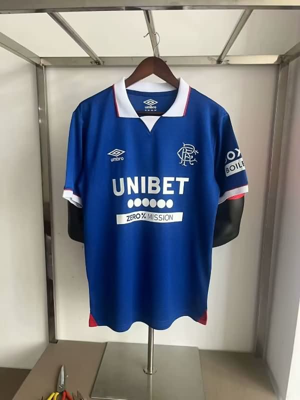 Thailand Quality(AAA) 25/26 Rangers Home Soccer Jersey
