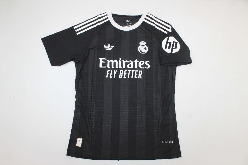 Thailand Quality(AAA) 25/26 Real Madrid Goalkeeper Black Soccer Jersey (Player)