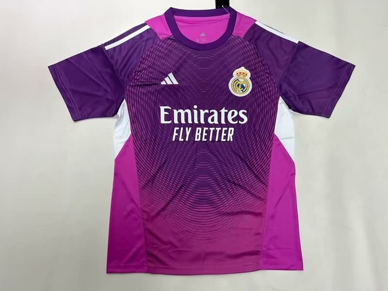 Thailand Quality(AAA) 25/26 Real Madrid Goalkeeper Purple Soccer Jersey Leaked