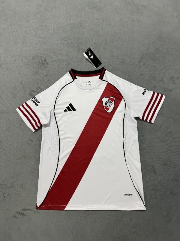 Thailand Quality(AAA) 2025 River Plate Home Soccer Jersey