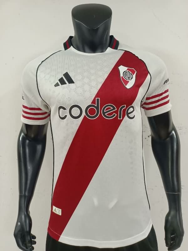 Thailand Quality(AAA) 2025 River Plate Home Soccer Jersey (Player)