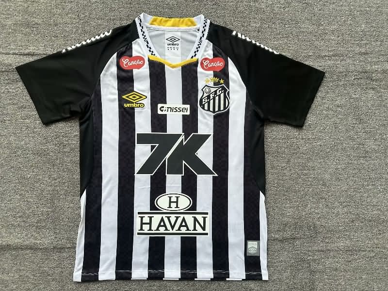 Thailand Quality(AAA) 2025 Santos Away Soccer Jersey With Sponsor