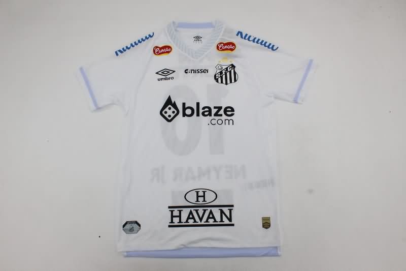Thailand Quality(AAA) 2025 Santos Home Soccer Jersey With Sponsor